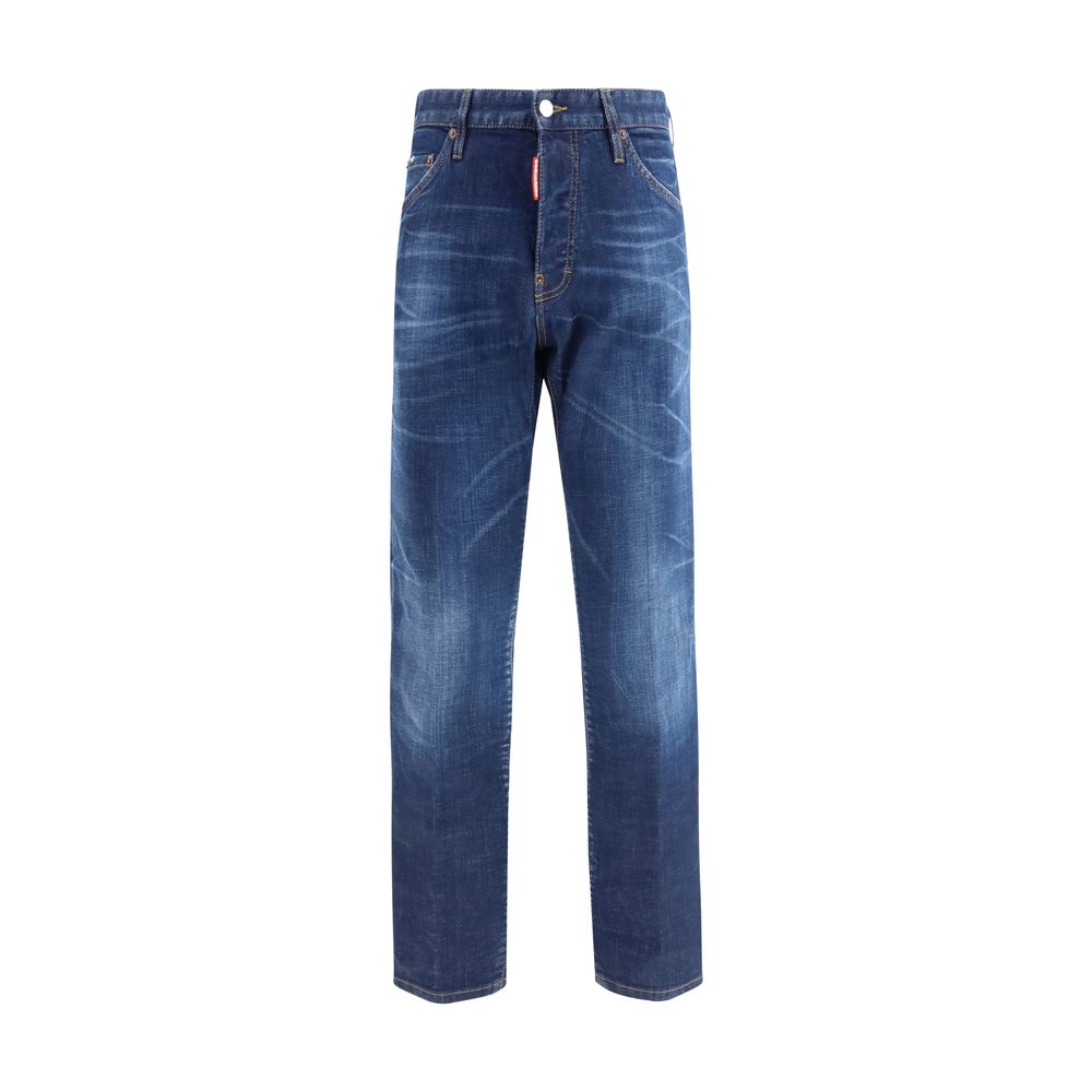 Dsquared² Blue Cotton Slim Fit Jeans