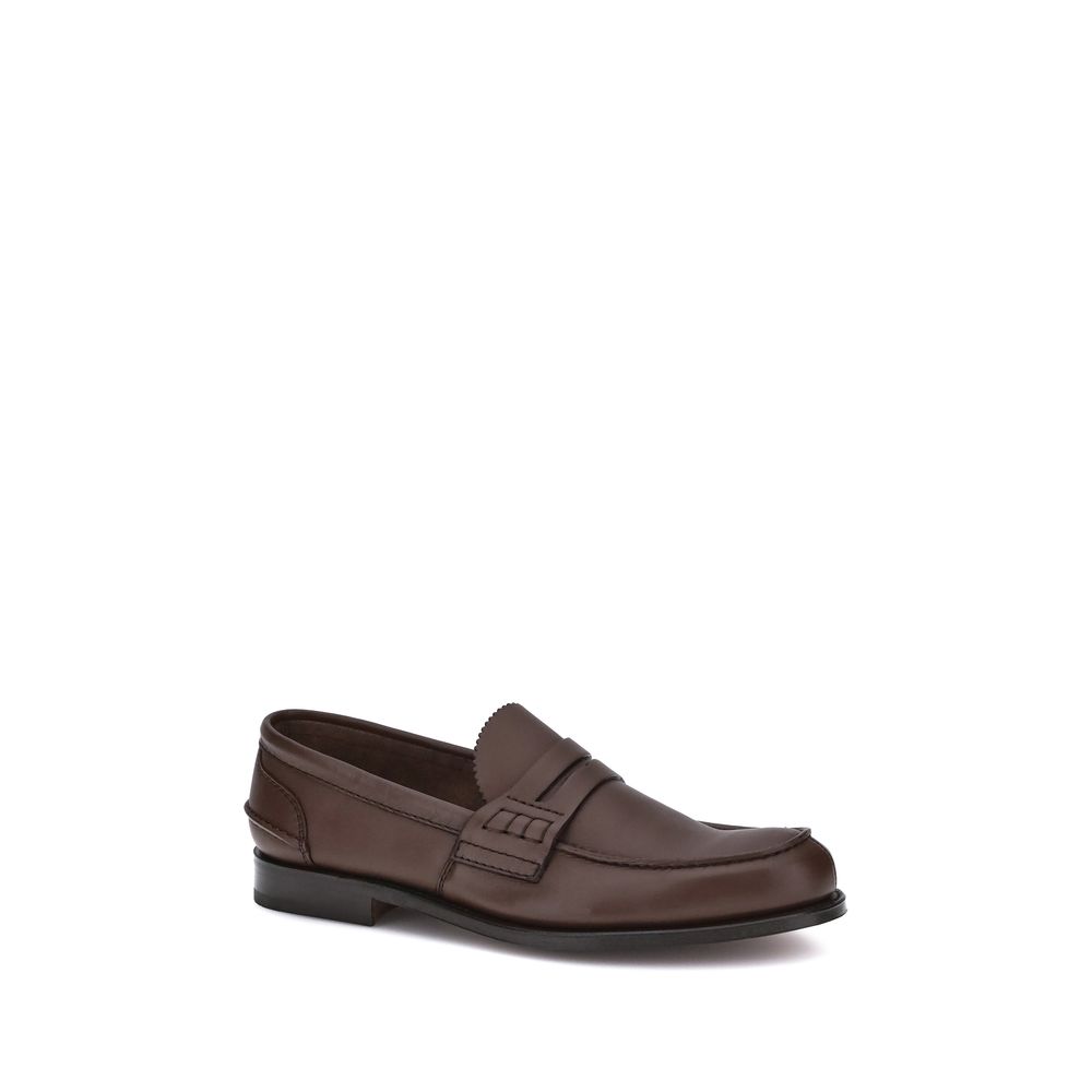 Church's Brown Calf Leather Bos Taurus Slip-On Loafers