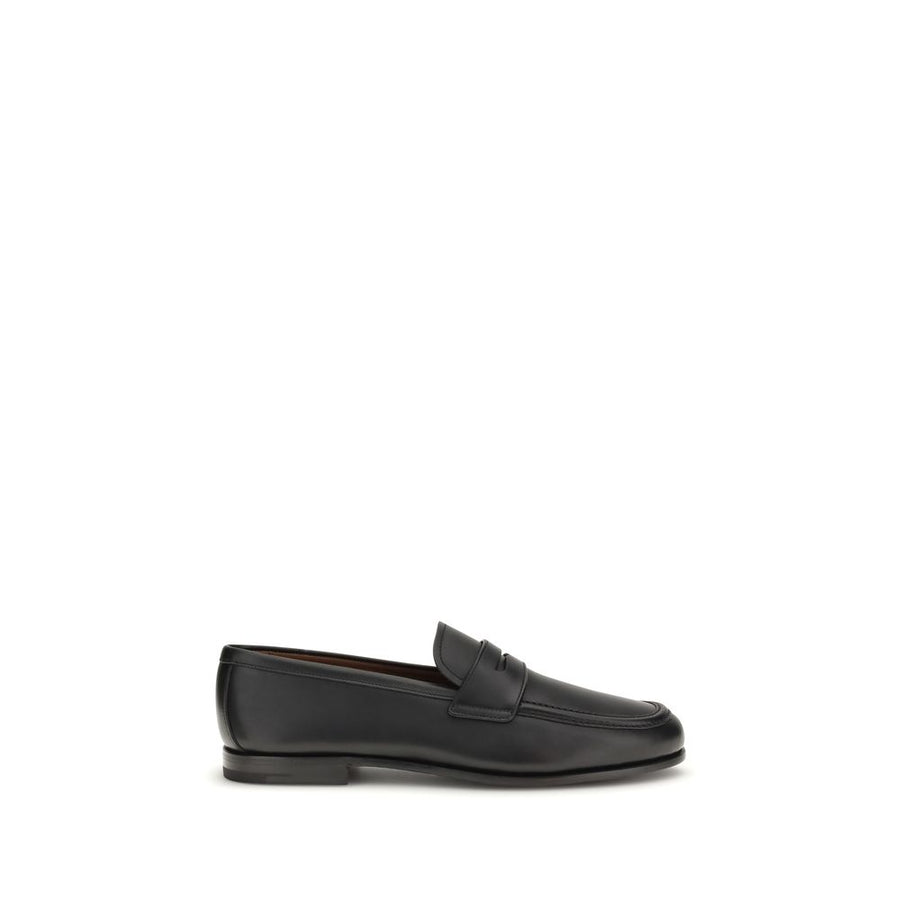 Church's Black Calf Leather Bos Taurus Slip-On Loafers