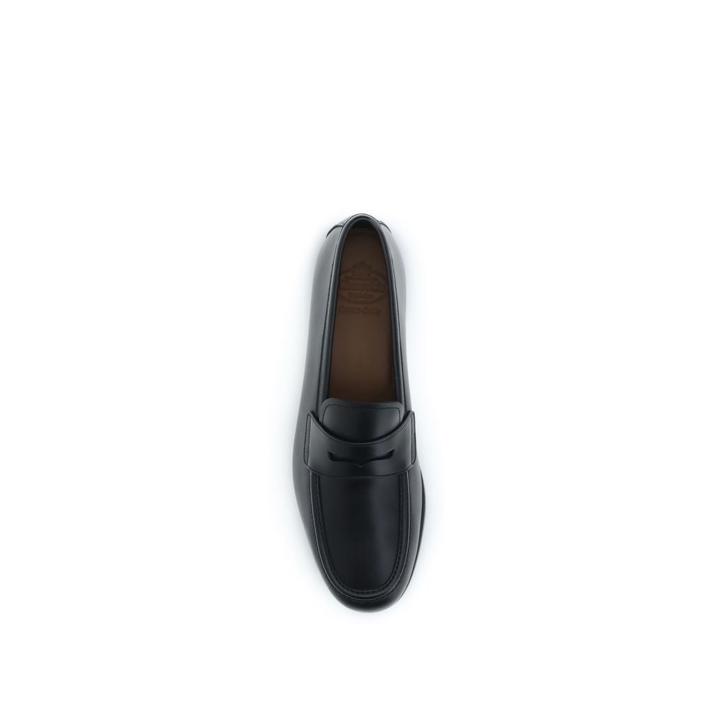 Church's Black Calf Leather Bos Taurus Slip-On Loafers