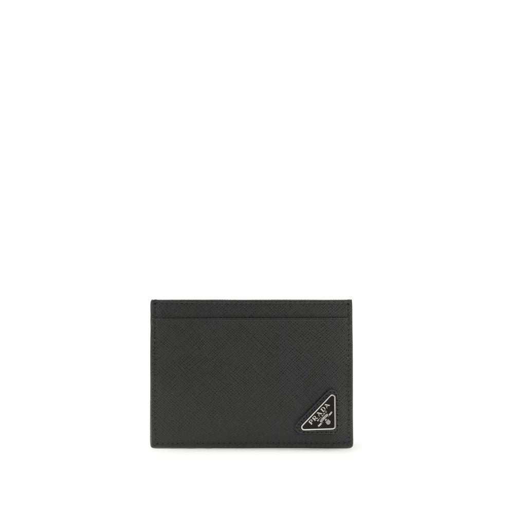 Prada Black Calf Leather Bos Taurus Wallet