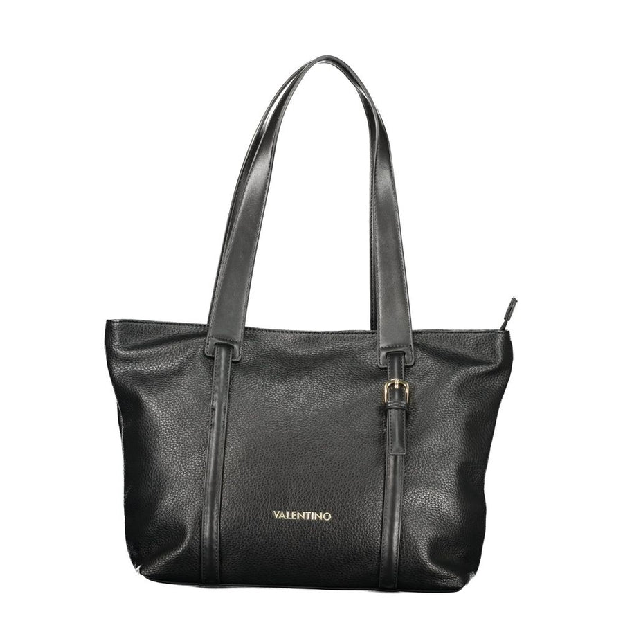 Mario Valentino Black Polyurethane Women's Bag for Sophisticated Accessorizing