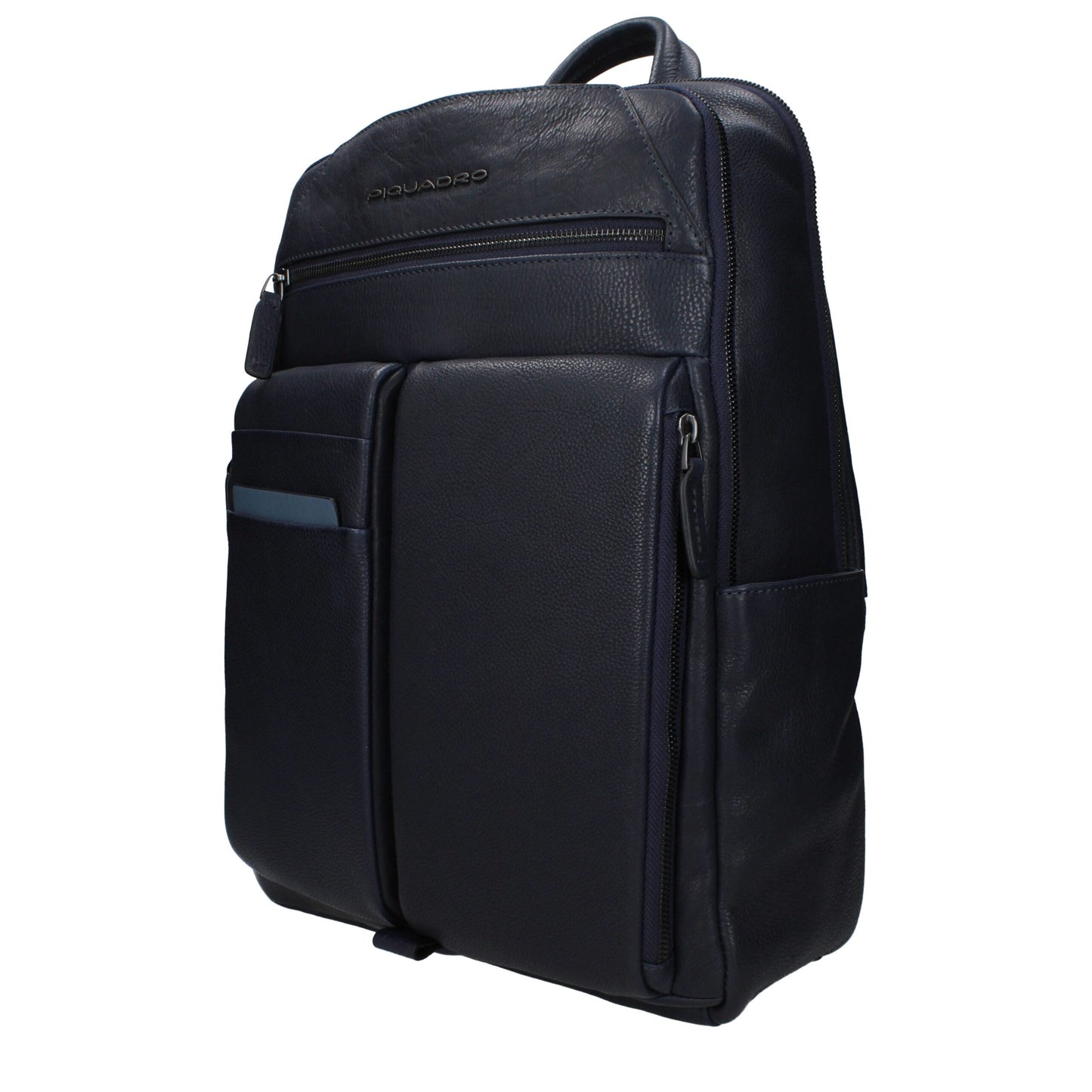Piquadro Blue Leather Backpack