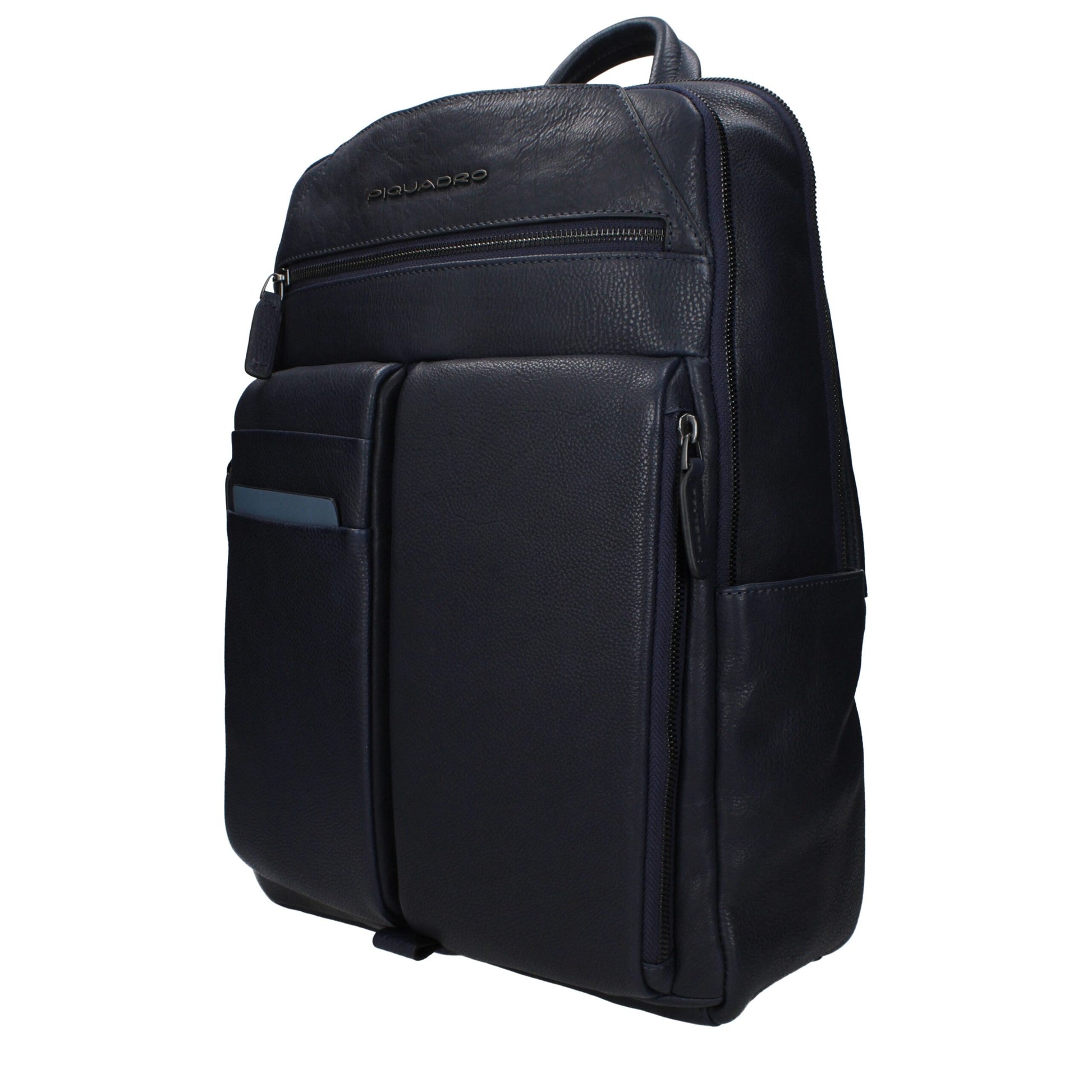 Piquadro Blue Leather Backpack