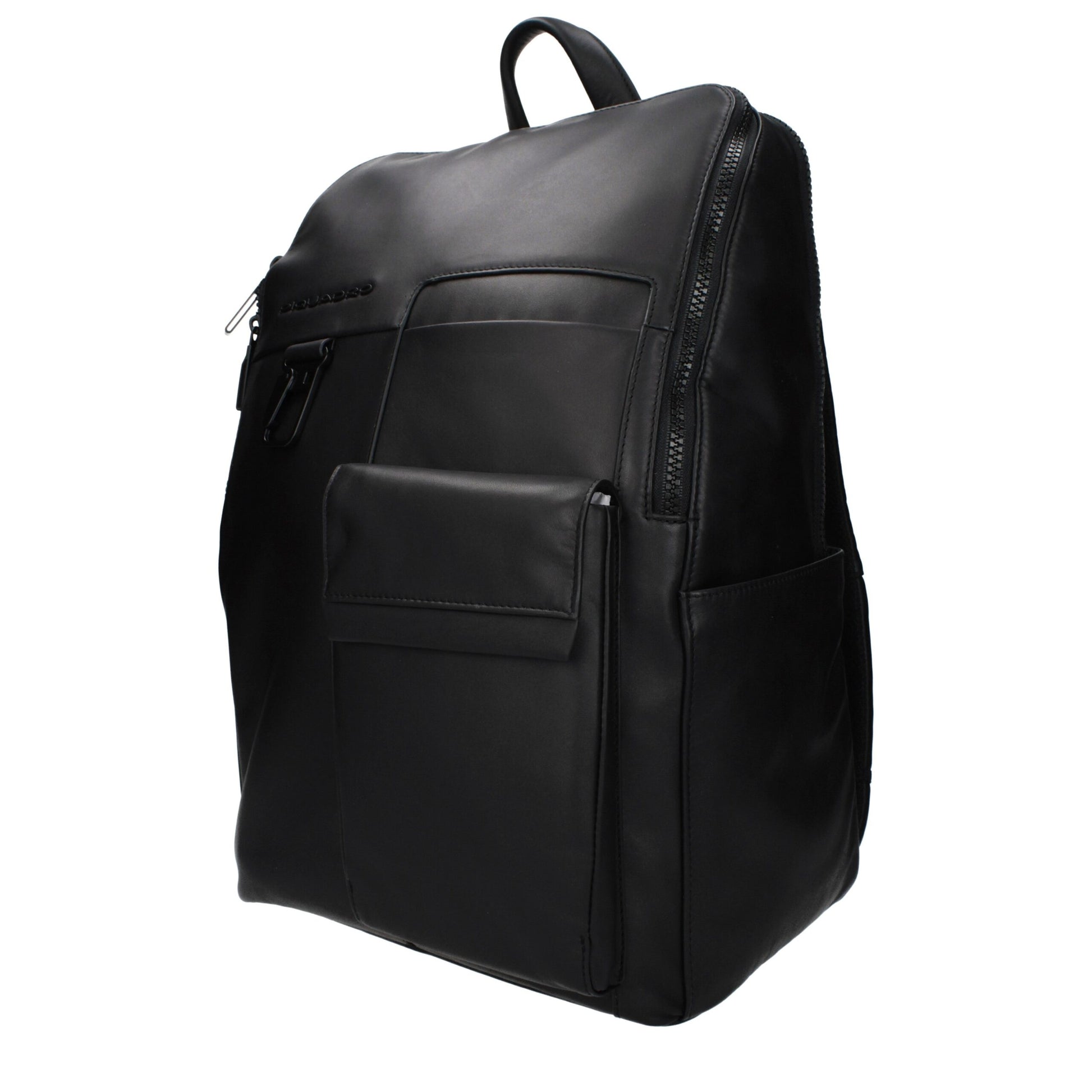 Piquadro Black Leather Backpack
