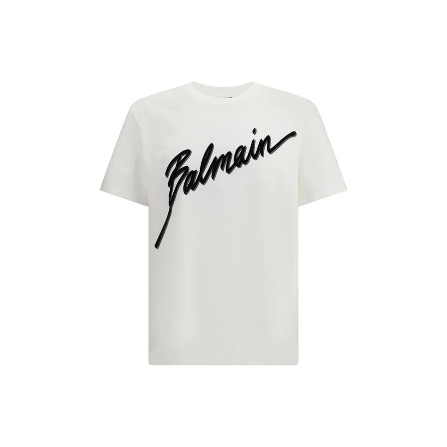 Balmain White Cotton T-Shirt