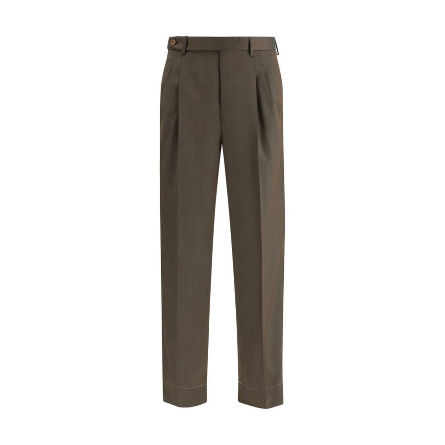 Brioni Bicolor Fleece Wool Casual Pants